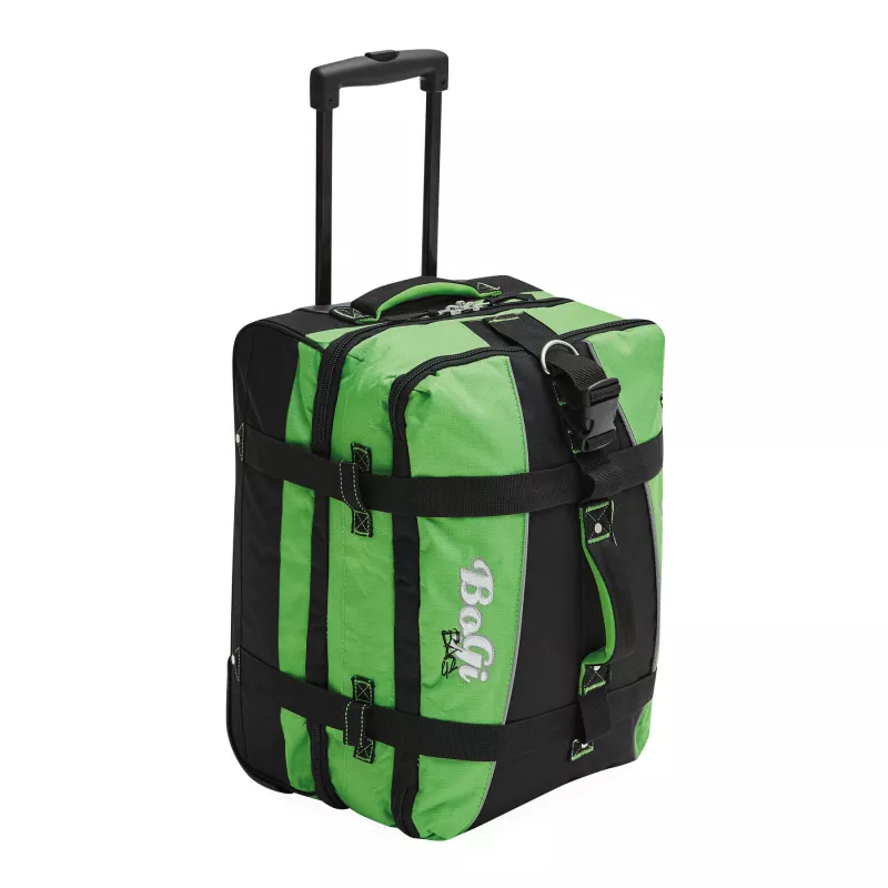Torba podróżna na kółkach BoGi S - czarny, zielony (56-2250726)