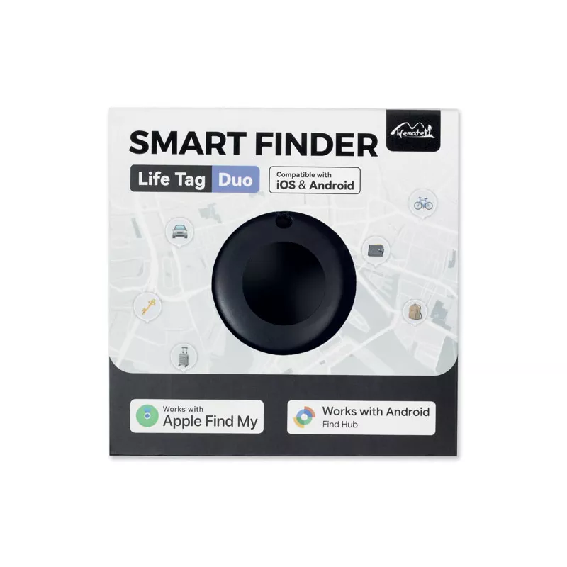 Lokalizator do kluczy Find My i Find Hub IP65 LIFEMATE - Czarny (MO3107-03)