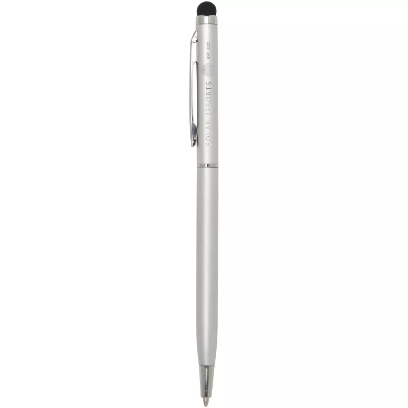 Ore aluminium ballpoint pen with stylus - Srebrny (10625681)