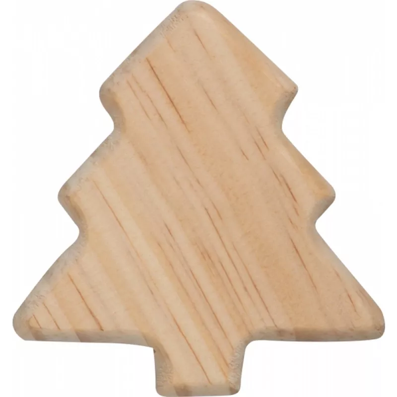 Drewniany świecznik w kształcie choinki BALTASAR - beżowy (7424413)