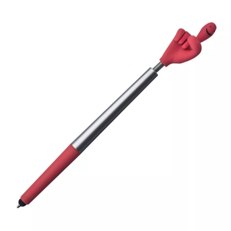 Długopis plastikowy CrisMa Smile Hand - czerwony (1341505)
