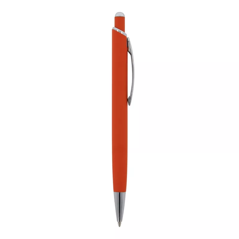 Długopis metalowy gumowany z touch penem Monaco - pomarańczowy (LT87780-N0026)