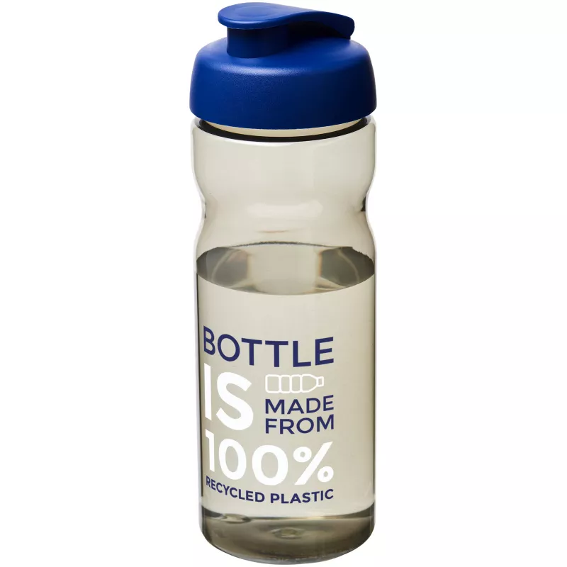 Bidon H2O Eco o pojemności 650 ml z wieczkiem zaciskowym - Błękit królewski-Ciemnografitowy (21009702)