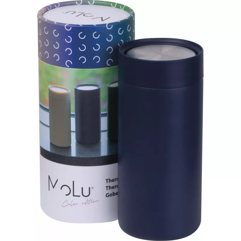 Kubek termiczny stalowy z recyklingu LE PORT MoLu 360 ml - granatowy (535344)