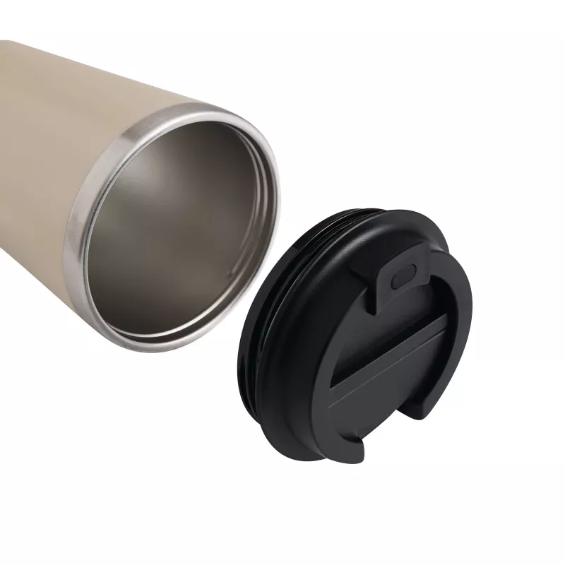 Kubek podróżny dwuścienny - beżowy (56-0304646)