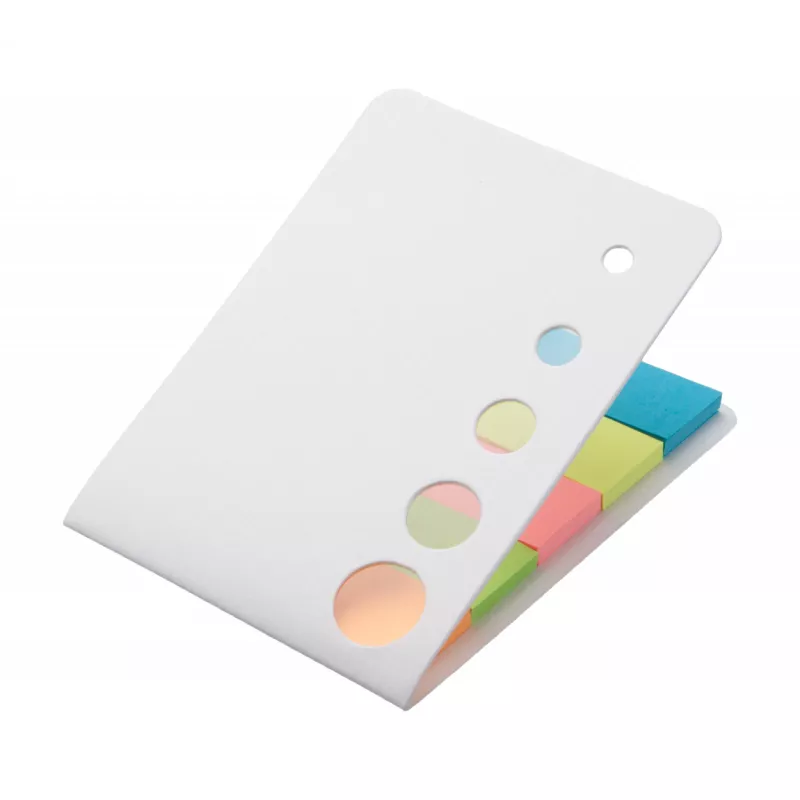 Karteczki samoprzylepne w 5 kolorach Zinko - biały (AP731612-01)