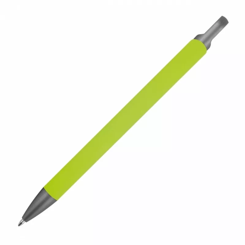 Długopis aluminiowy z recyklingu półżelowy KAROLINE - jasnozielony (1444029)
