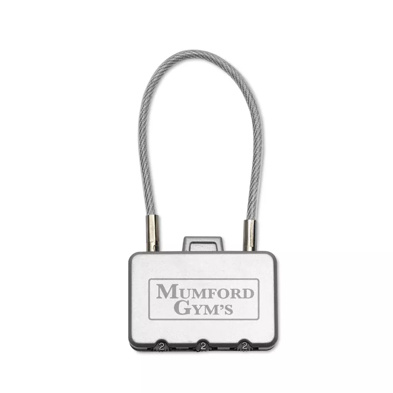 Kłódka do bagażu szyfrowa metalowa THREECODE - Srebrny Mat (MO8354-16)