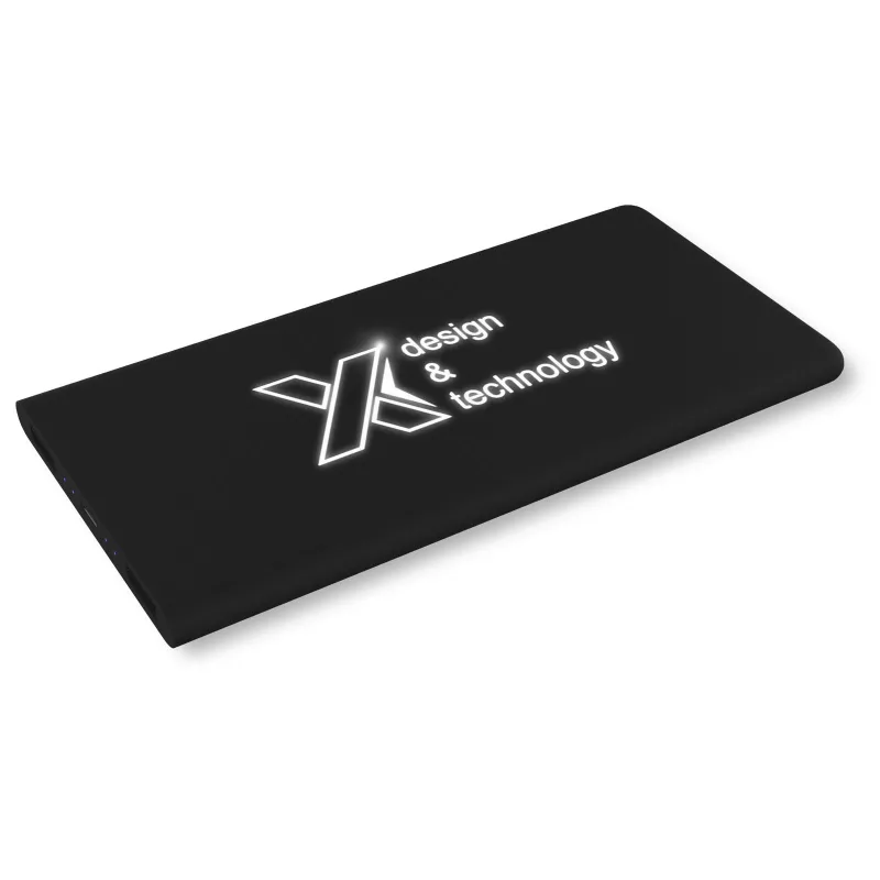 Powerbank z podświetlanym logo  - SCX.design P15 - Czarny (2PX01690)