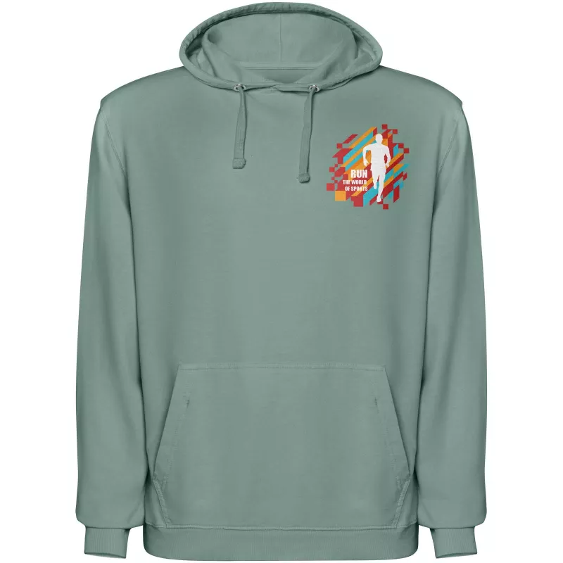 Laguna bluza unisex z kapturem - Ciemnozielony (R2204-D GREEN)