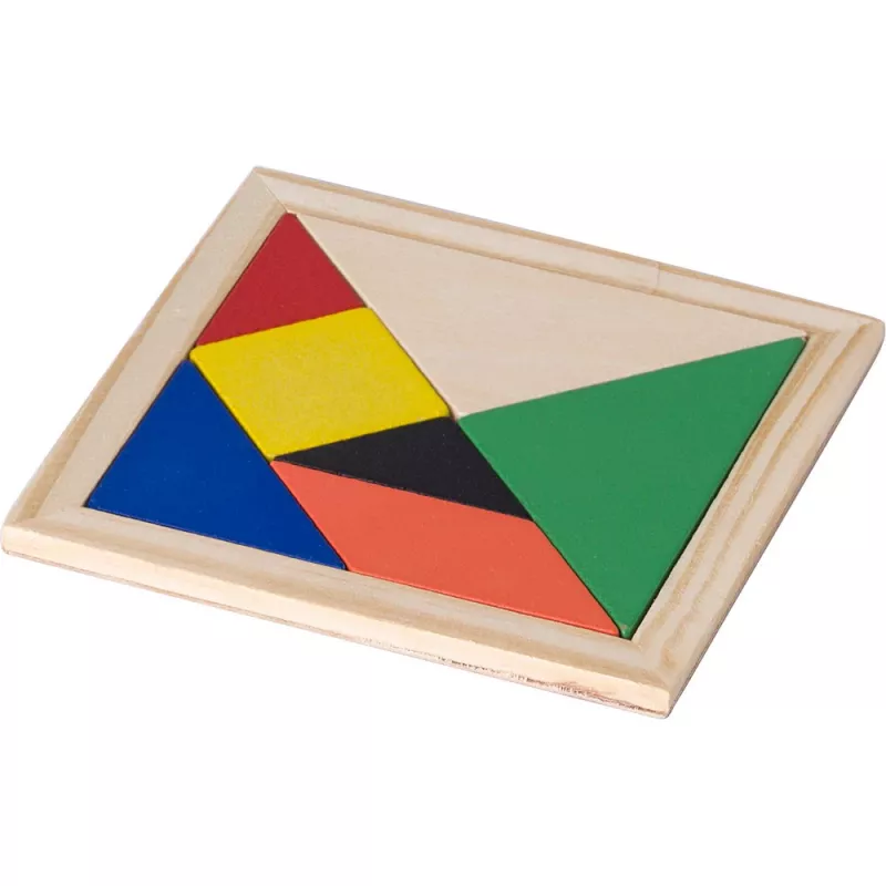 Puzzle tangram, 7 el. - brązowy (V1578-16)