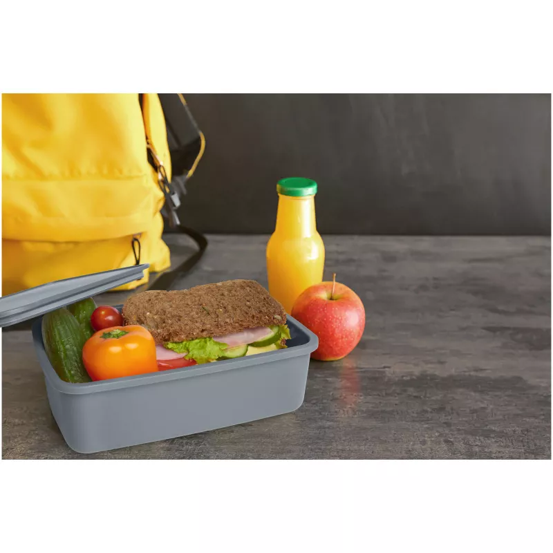 Lunchbox reklamowy 800 ml DOVI z recyklingu - Szary (11327482)