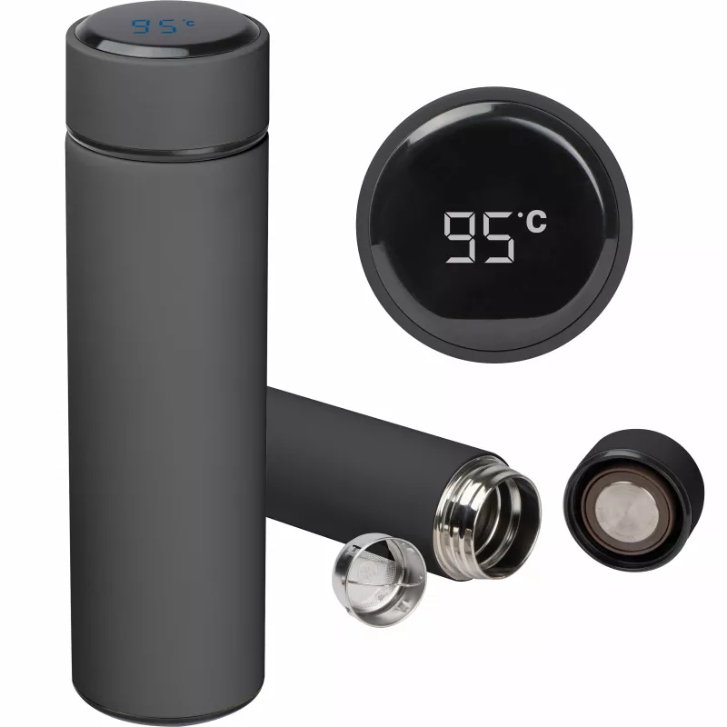 Termos z wyświetlaczem temp. LED 450 ml - czarny (6155403)