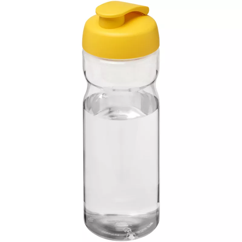 Bidon H2O Base® o pojemności 650 ml z wieczkiem zaciskowym - Przezroczysty-Żółty (21004510)