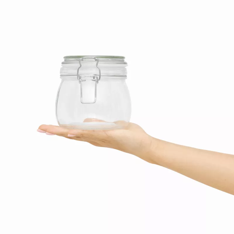 Szklany słoik, pojemność ok. 500 ml - transparentny (56-0306046)