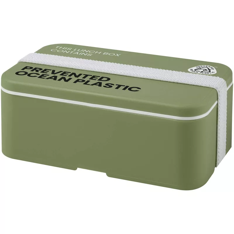 MIYO POP jednopoziomowe pudełko śniadaniowe o pojemności 700 ml - Zielony melanż (21077862)