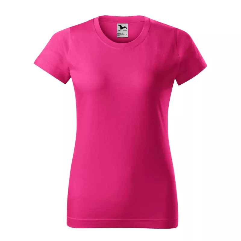 Koszulka bawełniana damska 160 g/m²  BASIC 134 - Czerwień purpurowa (ADLER134-CZERWIEń PURPUROWA)