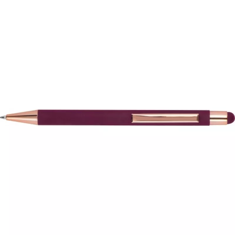 Długopis metalowy touch pen soft touch MIRAMAR - bordowy (432802)