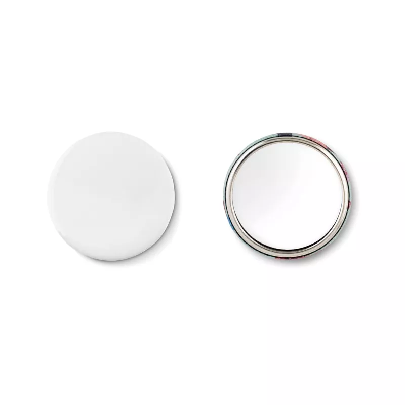 Lusterko button 6 cm MIRROR - Srebrny Mat (MO9335-16)