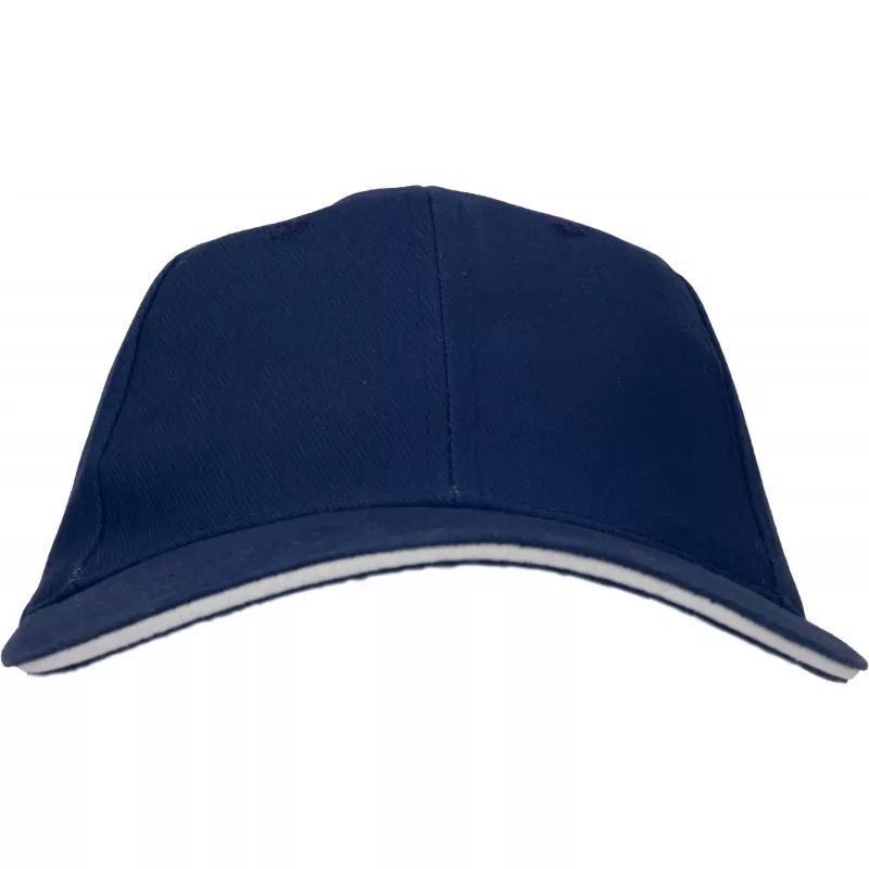 Czapka z daszkiem bawełniana 6 paneli, 260 g/m² CURTIS - granatowy (5046644)