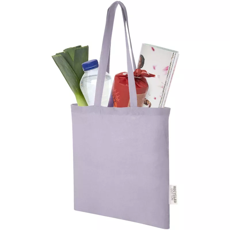 Madras torba na zakupy z bawełny z recyklingu 140 g/m² 38x42c  - Liljowy (12069535)