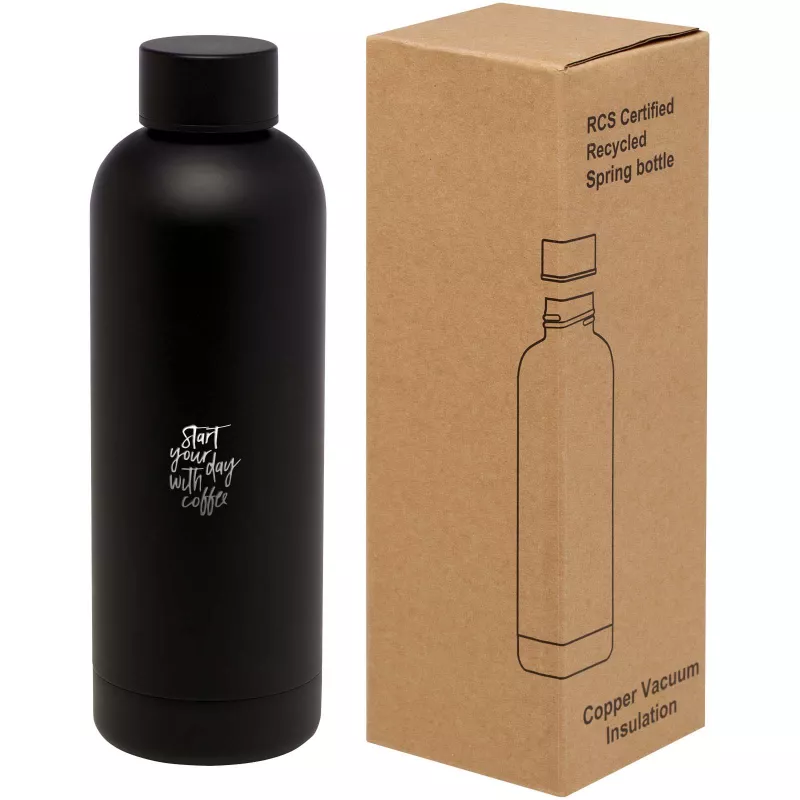 Spring miedziana butelka próżniowa z certyfikatem RCS 500 ml - Czarny (10079890)
