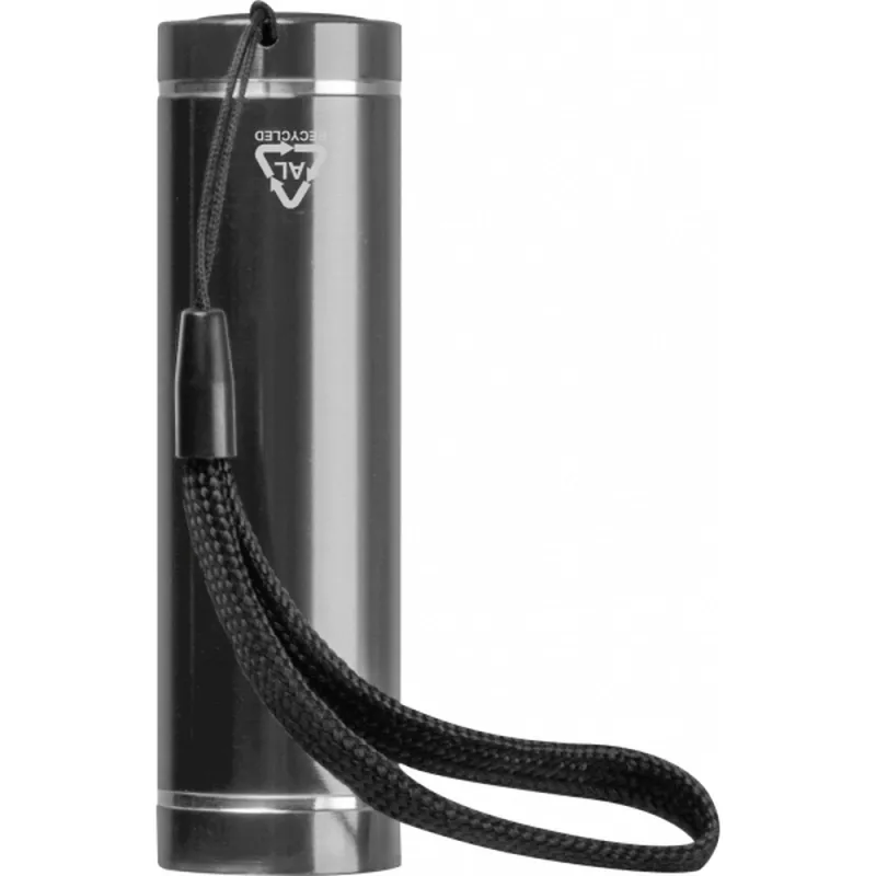 Latarka z aluminium z recyklingu UTRECHT - ciemnoszary (410477)