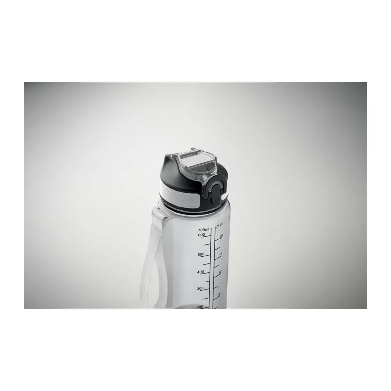 Butelka sportowa motywacyjna z RPET 700 ml ENKEL - Przezroczysty (MO2792-22)