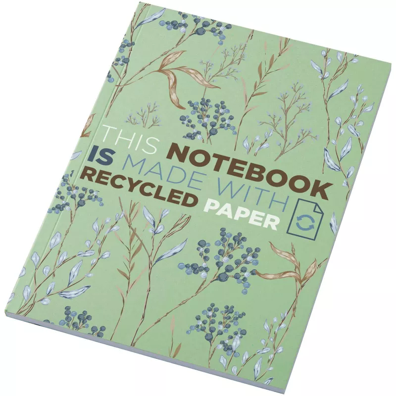 Notatnik A5 Novella Austen z miękką okładką z materiału z recyklingu, 50 kartek - Zielony (21024961)