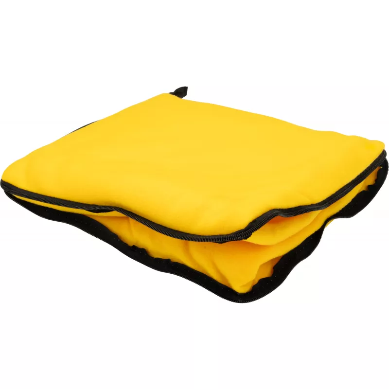 Koc z polaru/poduszka 2w1 RADCLIFF - żółty (277508)