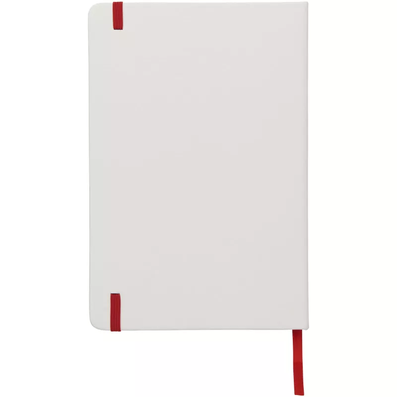 Biały notes A5 Spectrum z kolorowym paskiem - Biały-Czerwony (10713502)