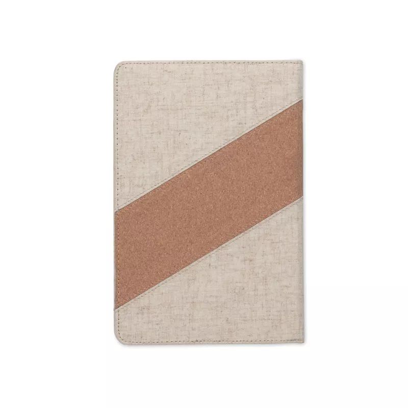Notes A5 z ładowarką 15W 64 kartki w linię CORTONA - Bezowy (MO2734-13)