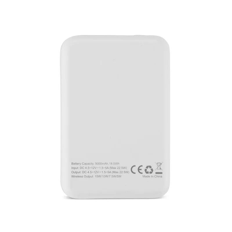 Power bank PRESTI 5000 mAh 18W - biały (45132-01)