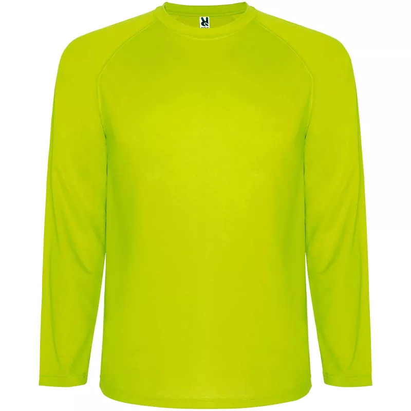 Męska koszulka sportowa Montecarlo z długim rękawem - Fluor Yellow (R0415-FLYELLOW)