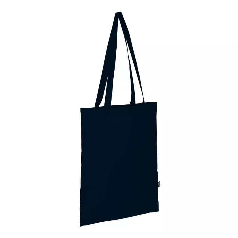 R-PET Torba transportowa z długimi uchwytami z włókniny 38 x 42 cm 75 g/m² - ciemnoniebieski (LT91328-N0010)