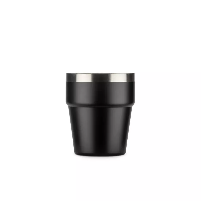 Kubek z recyklingowanej stali nierdzewnej MAKEL 300 ml - czarny (16404-02)