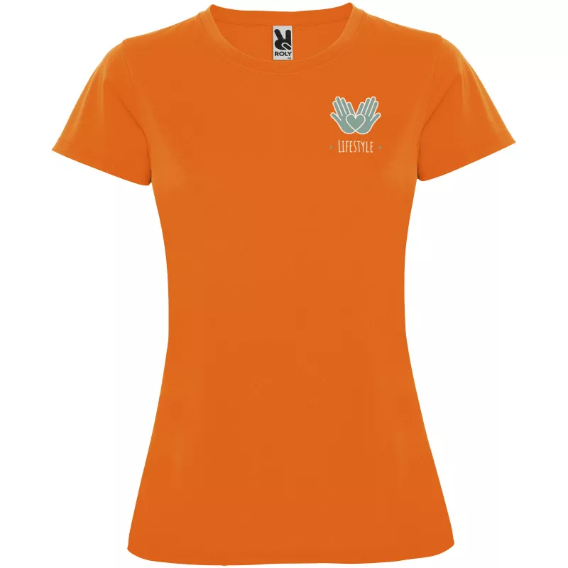 Damska koszulka poliestrowa 150 g/m² ROLY MONTECARLO WOMAN 0423 - Fluor Orange (R0423-FLORANGE)