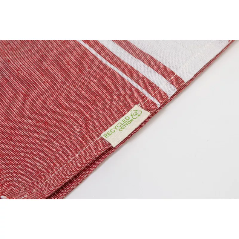 Cancun ręcznik plażowy z recyklingowanej bawełny - czerwony (AP800607-05)
