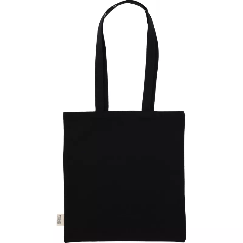 Torba bawełniana z długimi uszami 180g/m2 z materiałów z recyklingu GLEN - czarny (6469803)
