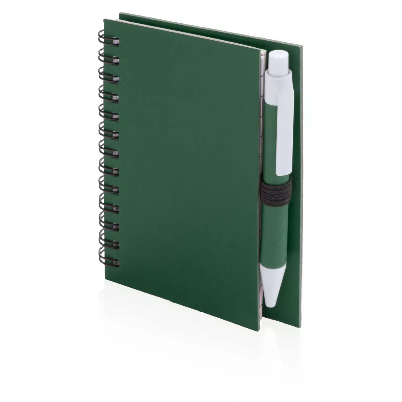 Notatnik ok. A7 z długopisem - zielony (V2793-06)