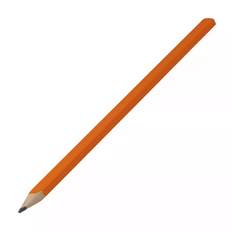 Ołówek stolarski drewniany 25 cm - HB - pomarańczowy (1092310)