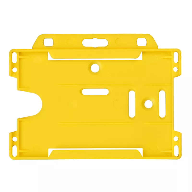 Uchwyt na plakietki Vega wykonany z tworzywa sztucznego - Żółty (21060205)