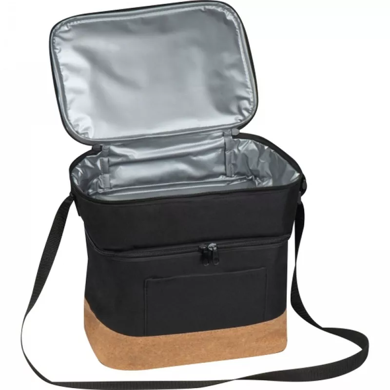 Torba termiczna RPET na 6 puszek 500 ml WOLFGANG - czarny (6261003)