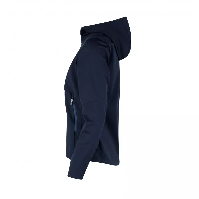 Kurtka damska ID softshell z kapturem 0837 185 g/m² - Navy (0837-NAVY)