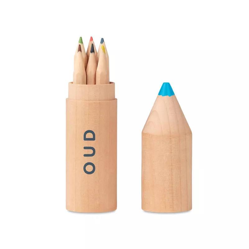 Kredki drewniane 6 szt. w pudełku PETIT COLORET - Drewna (MO9875-40)
