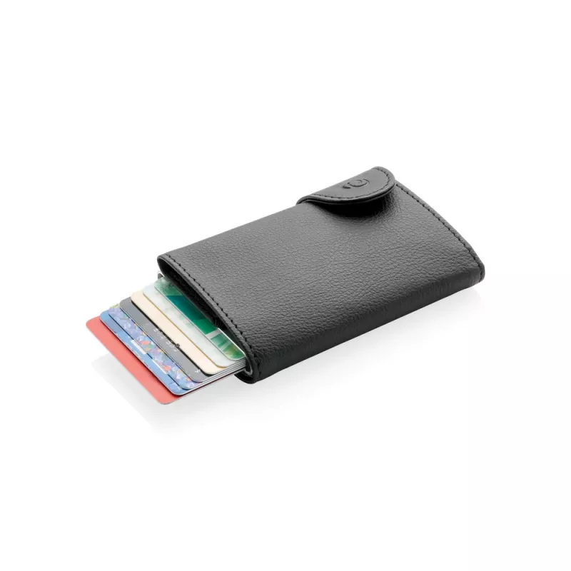 Etui na karty kredytowe i portfel C-Secure, ochrona RFID - czarny, srebrny (P850.511)