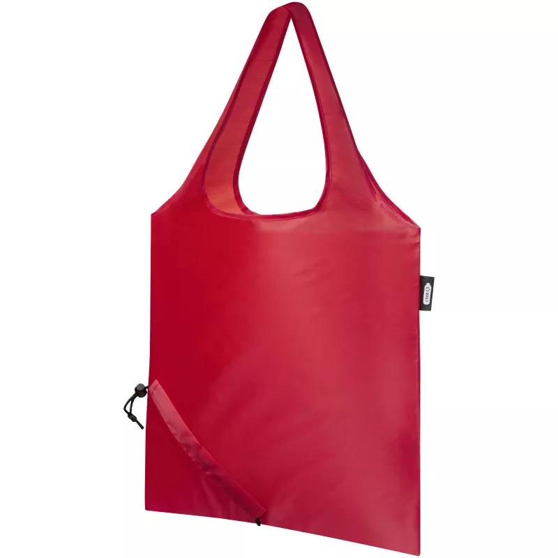 Sabia składana torba z długimi uchwytami z tworzywa RPET - Czerwony (12054121)