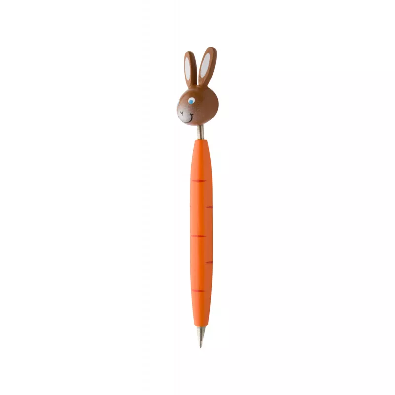 Długopis dla dzieci z głową zwierzęcia ZOOM - pomarańcz (AP809344-A)