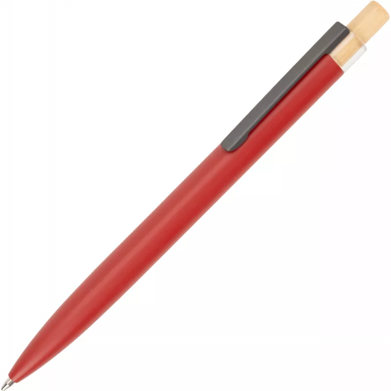 Zestaw piśmienny długopis półżelowy i ołówek automatyczny z aluminium z recyklingu SIEGFRIED - czerwony (1442605)