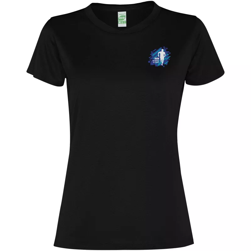 Slam short sleeve women's sports t-shirt - Czarny (R0305-BLACK)